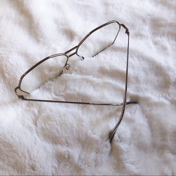 Peyton Silver Hexagon Clear Sunglasses - Picture 8 of 11